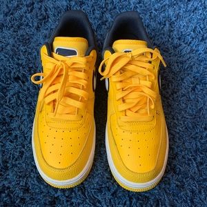 Yellow Nike Air Force 1s